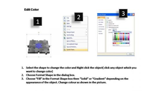 PowerPoint Template Process 3d Puzzle Process Ppt Slide