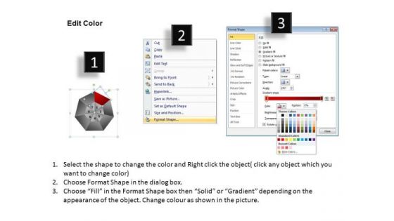 PowerPoint Template Process Circular Quadrant Ppt Presentation