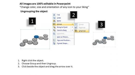 PowerPoint Template Process Gears Process Ppt Themes