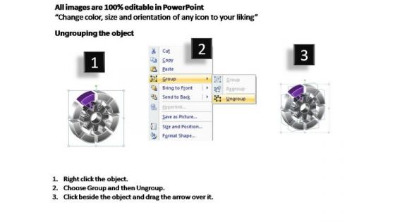 PowerPoint Template Process Interconnected Circular Chart Ppt Slide