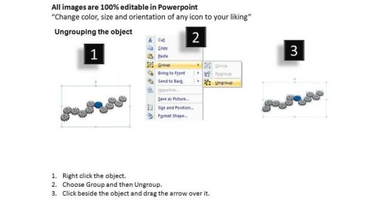PowerPoint Template Sales Gears Process Ppt Slides