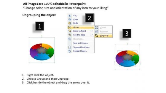 PowerPoint Template Sales Jigsaw Pie Chart Ppt Design