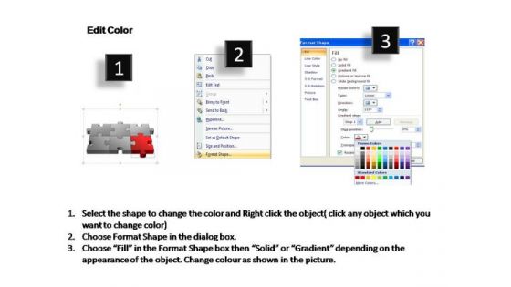 PowerPoint Template Strategy 3d Puzzle Process Ppt Slides