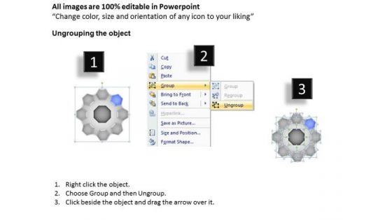 PowerPoint Template Strategy Wheel And Spoke Process Ppt Themes