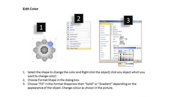 PowerPoint Template Strategy Wheel And Spoke Process Ppt Themes