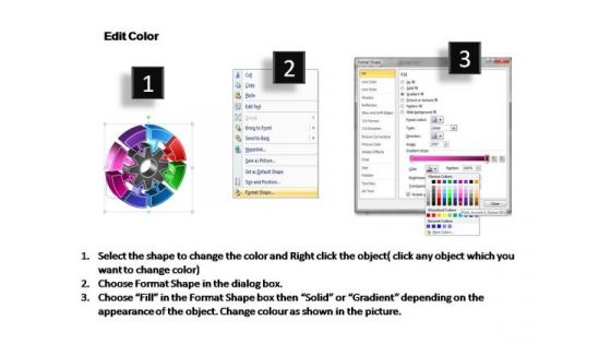 PowerPoint Template Success Interconnected Circular Chart Ppt Slide