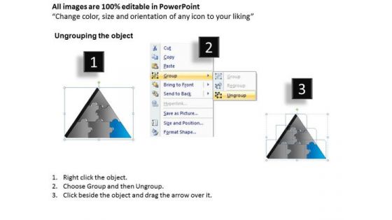 PowerPoint Template Success Triangle Puzzle Ppt Design