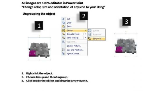 PowerPoint Template Teamwork 3d Puzzle Process Ppt Slide