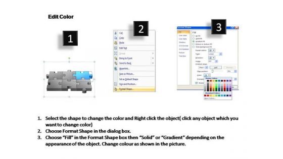 PowerPoint Template Teamwork 3d Puzzle Process Ppt Slides