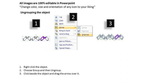 PowerPoint Template Teamwork Chains Process Ppt Template