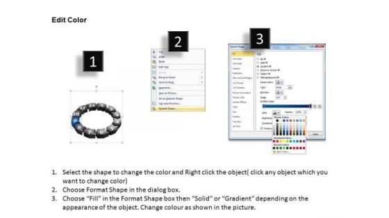 PowerPoint Template Teamwork Cyclical Process Ppt Design