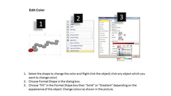 PowerPoint Template Teamwork Gears Process Ppt Theme