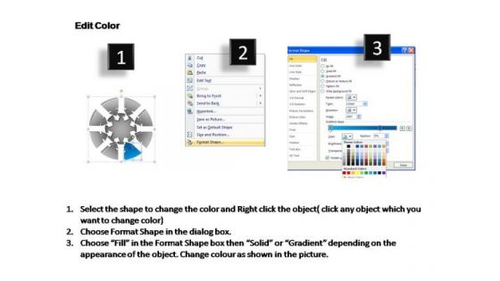 PowerPoint Template Teamwork Pie Chart With Arrows Ppt Slide Designs