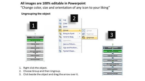 PowerPoint Template Teamwork Steps To Sell Ppt Template