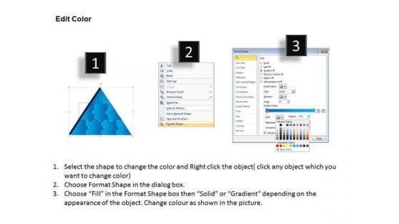 PowerPoint Template Triangle Puzzle Leadership Ppt Slide Designs