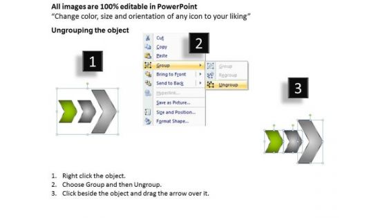 PowerPoint Template Two Phase Diagram Ppt Linear Organization Strategy 2 Graphic