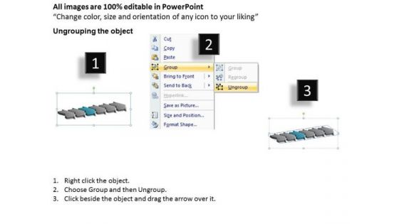 PowerPoint Template Work Flow Ppt 2010 Loop Six Phase 4 Graphic