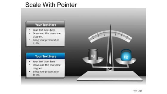 PowerPoint Templates Business Competition Scale With Pointer Ppt Template