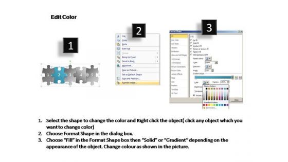 PowerPoint Templates Business Five Improvement Steps Puzzle Ppt Process
