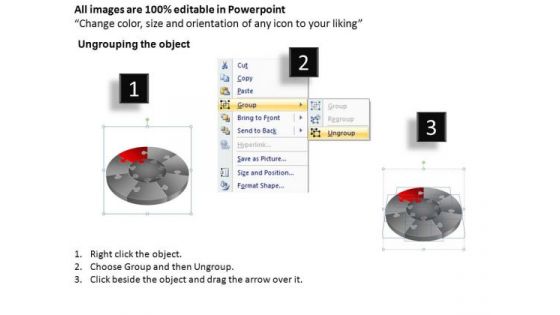 PowerPoint Templates Business Pie Chart Puzzle Process Ppt Design
