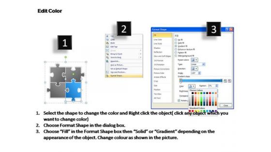 PowerPoint Templates Business Puzzle Process 2 X 2 Ppt Design