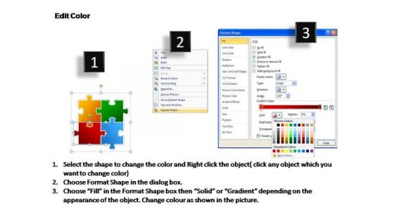 PowerPoint Templates Business Puzzle Process 2 X 2 Ppt Themes