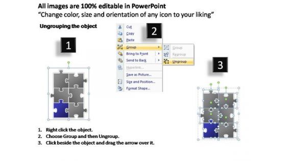PowerPoint Templates Business Puzzle Process 2 X 3 Ppt Slide