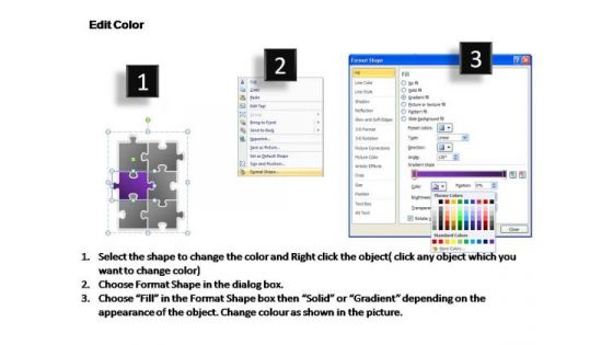 PowerPoint Templates Business Puzzle Process 2 X 3 Ppt Slides