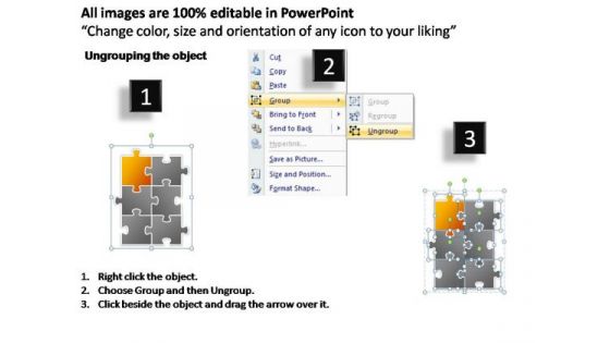 PowerPoint Templates Business Puzzle Process 2 X 3 Ppt Theme