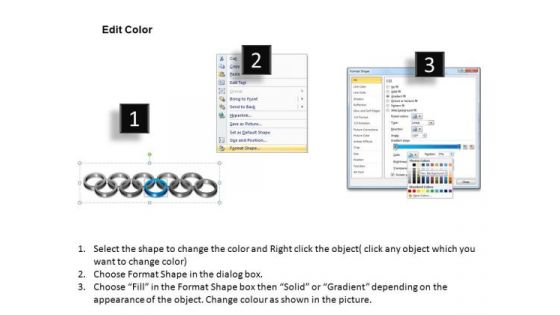 PowerPoint Templates Business Rings Ppt Process