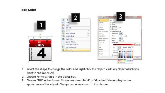 PowerPoint Templates Calendar 4 July Strategy Ppt Slide Designs