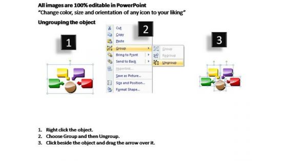 PowerPoint Templates Chart Four Steps To Meet Target Ppt Slide