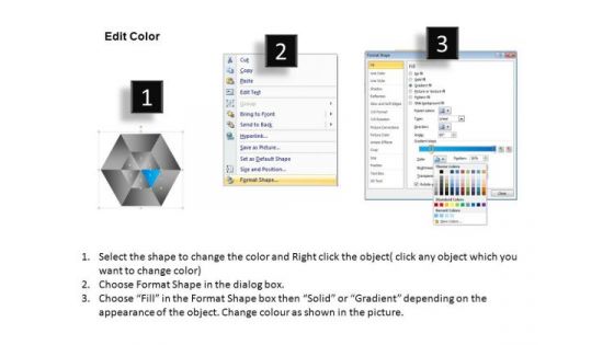 PowerPoint Templates Chart Hexagon Pie Chart Ppt Design Slides
