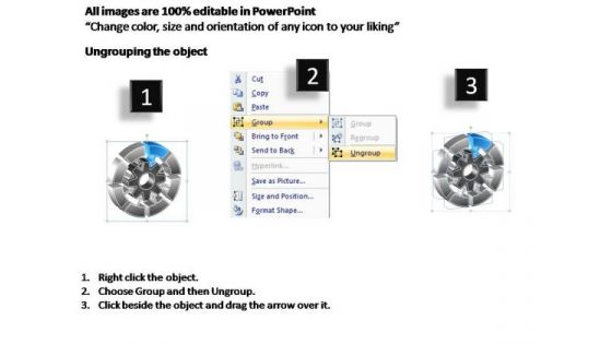 PowerPoint Templates Chart Interconnected Circular Chart Ppt Slides