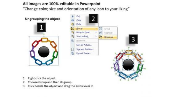 PowerPoint Templates Circular Chain Process Business Ppt Slide