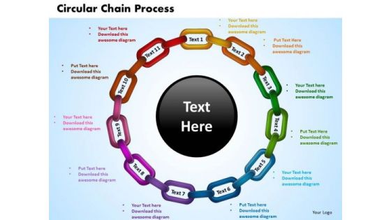 PowerPoint Templates Circular Chain Process Business Ppt Slides