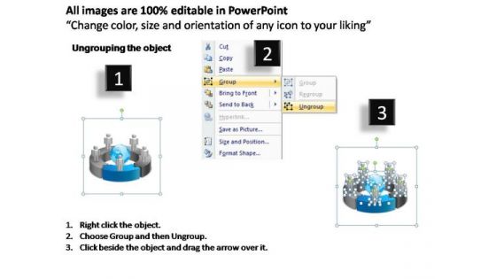 PowerPoint Templates Circular Chart With Globe Ppt Backgrounds