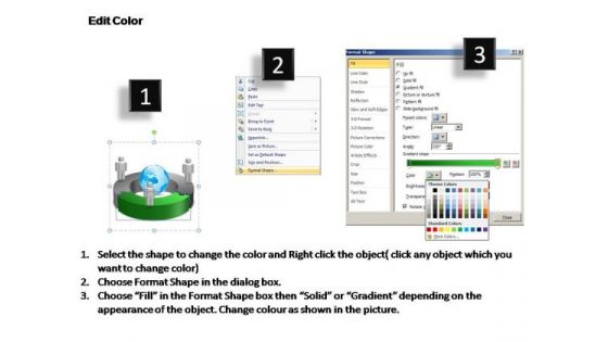 PowerPoint Templates Circular Chart With Globe Ppt Designs