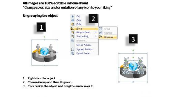 PowerPoint Templates Circular Chart With Globe Ppt Presentation