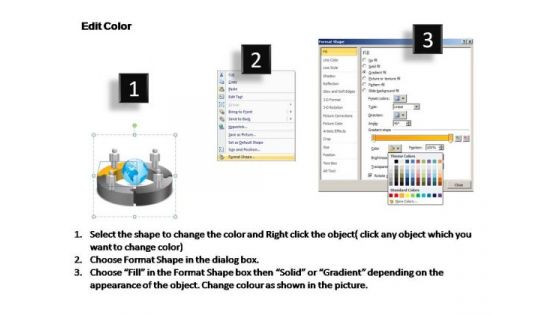 PowerPoint Templates Circular Chart With Globe Ppt Presentation