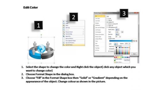 PowerPoint Templates Circular Chart With Globe Ppt Slide Designs