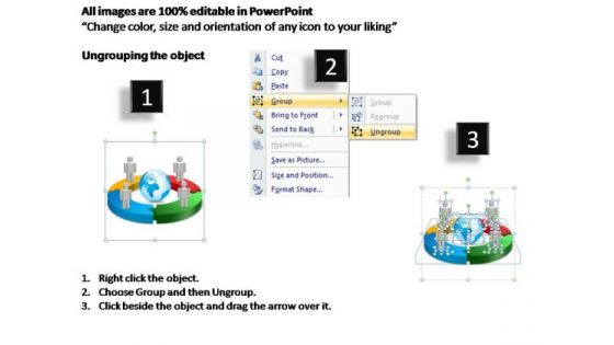 PowerPoint Templates Circular Chart With Globe Ppt Slides