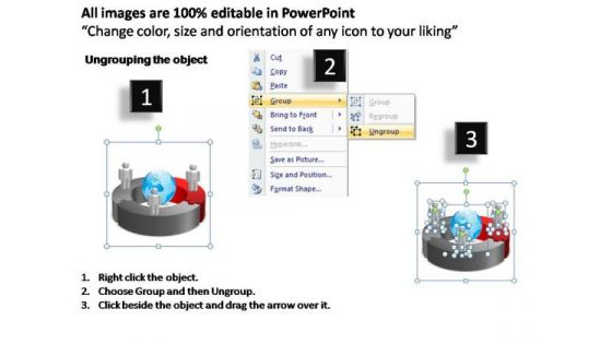 PowerPoint Templates Circular Chart With Globe Ppt Theme