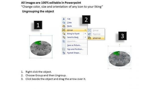 PowerPoint Templates Company Puzzle Segment Pie Chart Ppt Process