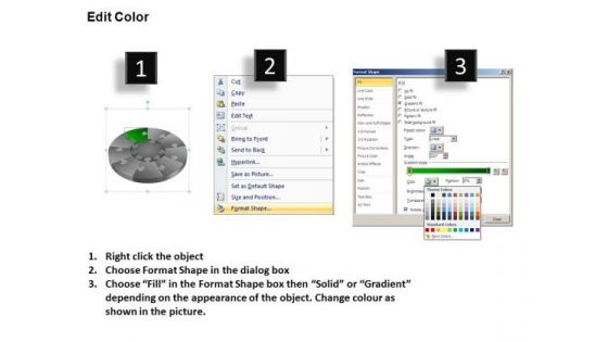 PowerPoint Templates Company Puzzle Segment Pie Chart Ppt Process