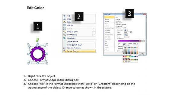 PowerPoint Templates Cycle Process Circular Gears Ppt Design