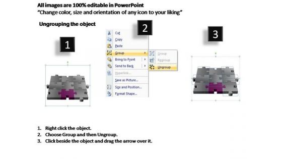 PowerPoint Templates Diagram 3d Puzzle Process Ppt Slide