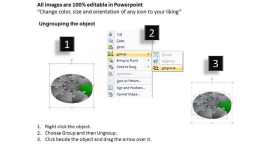 PowerPoint Templates Executive Growth Puzzle Segment Pie Chart Ppt Themes
