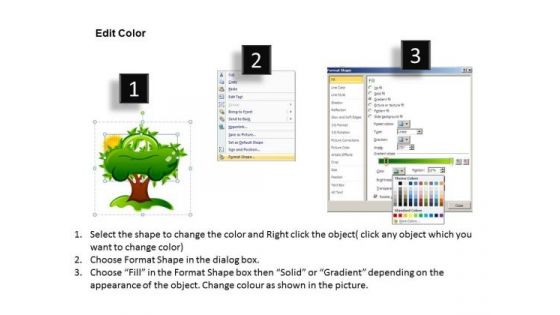 PowerPoint Templates Green Electric Car Tree Nature Ppt Slides