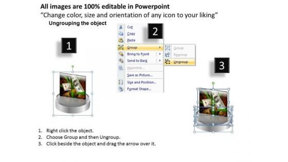 PowerPoint Templates Growth 3d Pedestal Ppt Slide